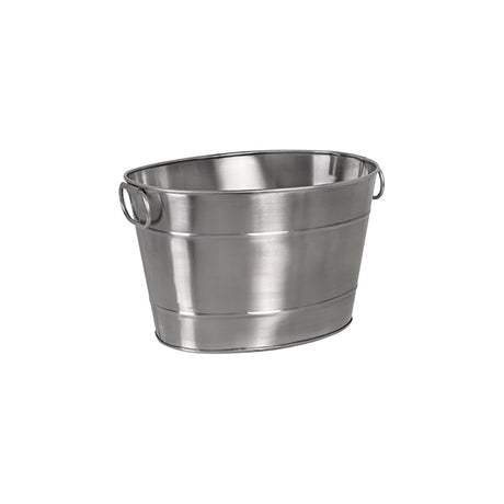 Beverage Tub-S/S, Matt, Oval, 360X270X220Mm from Moda. made out of Stainless Steel and sold in boxes of 12. Hospitality quality at wholesale price with The Flying Fork! 