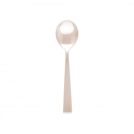 Soup Spoon - Strand from tablekraft. made out of Stainless Steel and sold in boxes of 12. Hospitality quality at wholesale price with The Flying Fork! 