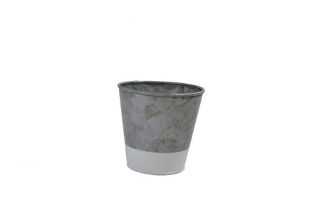 Galvanised Pot - 95mm, Coney Island, Dipped White from Chef Inox. made out of Galvanised Iron and sold in boxes of 1. Hospitality quality at wholesale price with The Flying Fork! 