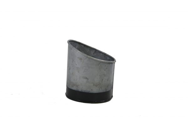 Galvanised Pot Slant - 105mm, Coney Island, Dipped Black from Chef Inox. made out of Galvanised Iron and sold in boxes of 1. Hospitality quality at wholesale price with The Flying Fork! 