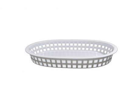 Rectangular Plastic Serving Basket - 270x180x40mm, Coney Island, White from Chef Inox. made out of Plastic and sold in boxes of 12. Hospitality quality at wholesale price with The Flying Fork! 
