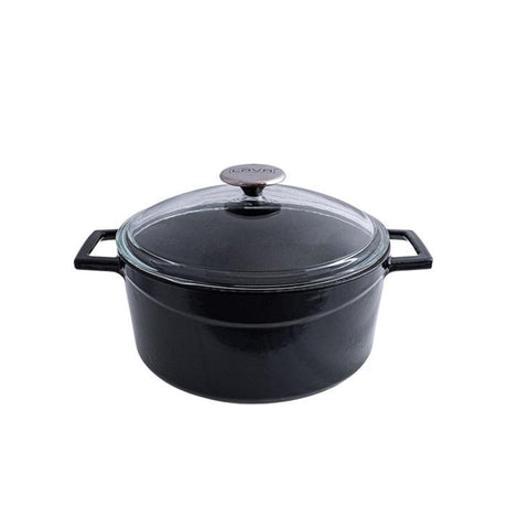 Casserole - Glass Lid, 4.5Lt from Lava. made out of Cast Iron and sold in boxes of 1. Hospitality quality at wholesale price with The Flying Fork! 