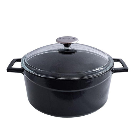 Casserole - Glass Lid, 6.7Lt from Lava. made out of Cast Iron and sold in boxes of 1. Hospitality quality at wholesale price with The Flying Fork! 