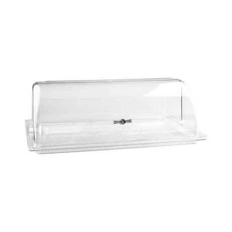 Rectangular Roll Top Cover -530x325mm, Clear, Polycarbonate, To suit: 806026
