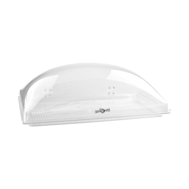 Rectangular Dome Cover with Fixed Base - 530x325mm, Clear, Polycarbonate
