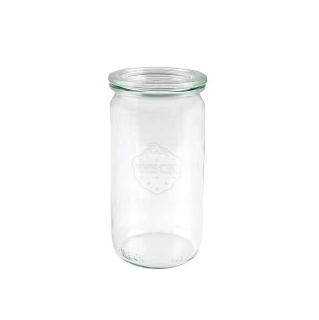 Cylinder Glass Jar w-lid (975) - 340mL, 60x130mm from Weck. made out of Glass and sold in boxes of 12. Hospitality quality at wholesale price with The Flying Fork! 
