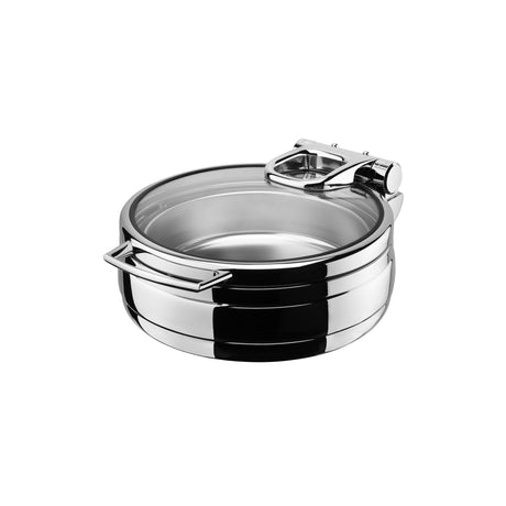 INDUCTION CHAFER - 18/10, ROUND, SMALL, WITH FULL GLASS LID