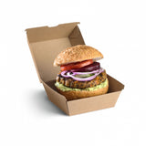 Burger box - 105 x 105 x 85mm - FSC Mix - kraft - Carton of 250 units