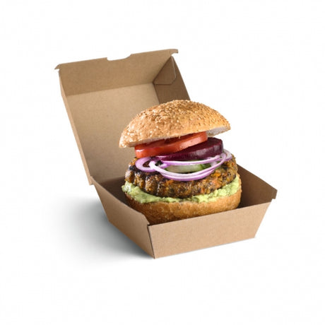 Burger box - 105 x 105 x 85mm - FSC Mix - kraft - Carton of 250 units