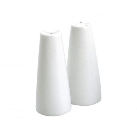 Salt Shaker Tower - White from Vitroceram. made out of Porcelain and sold in boxes of 96. Hospitality quality at wholesale price with The Flying Fork! 