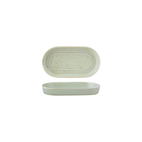 Oval Platter - 180X98X25Mm, Pistachio from Tablekraft. made out of Ceramic and sold in boxes of 4. Hospitality quality at wholesale price with The Flying Fork! 