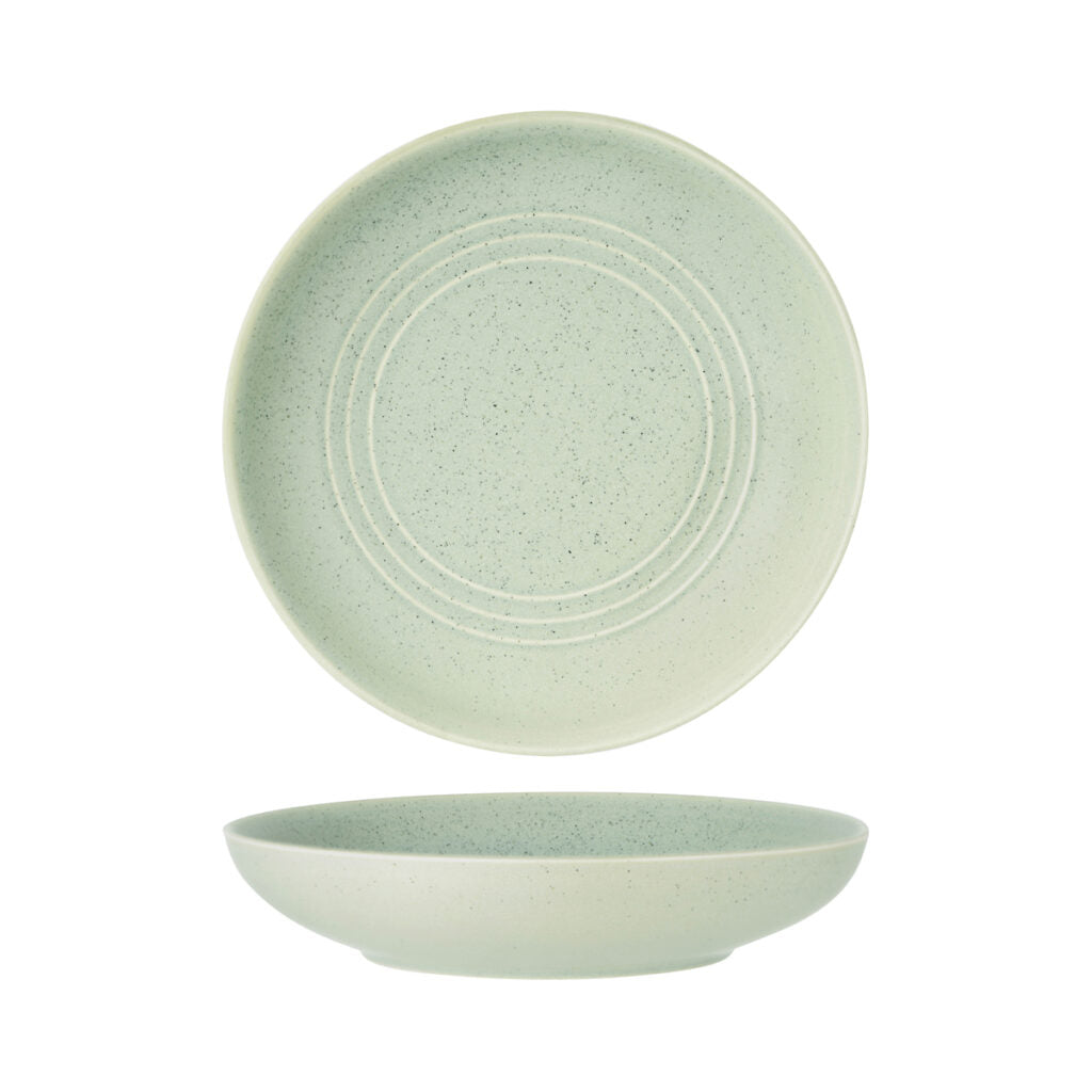 Round Serve Bowl - 270X55Mm, Pistachio from Tablekraft. made out of Ceramic and sold in boxes of 2. Hospitality quality at wholesale price with The Flying Fork! 