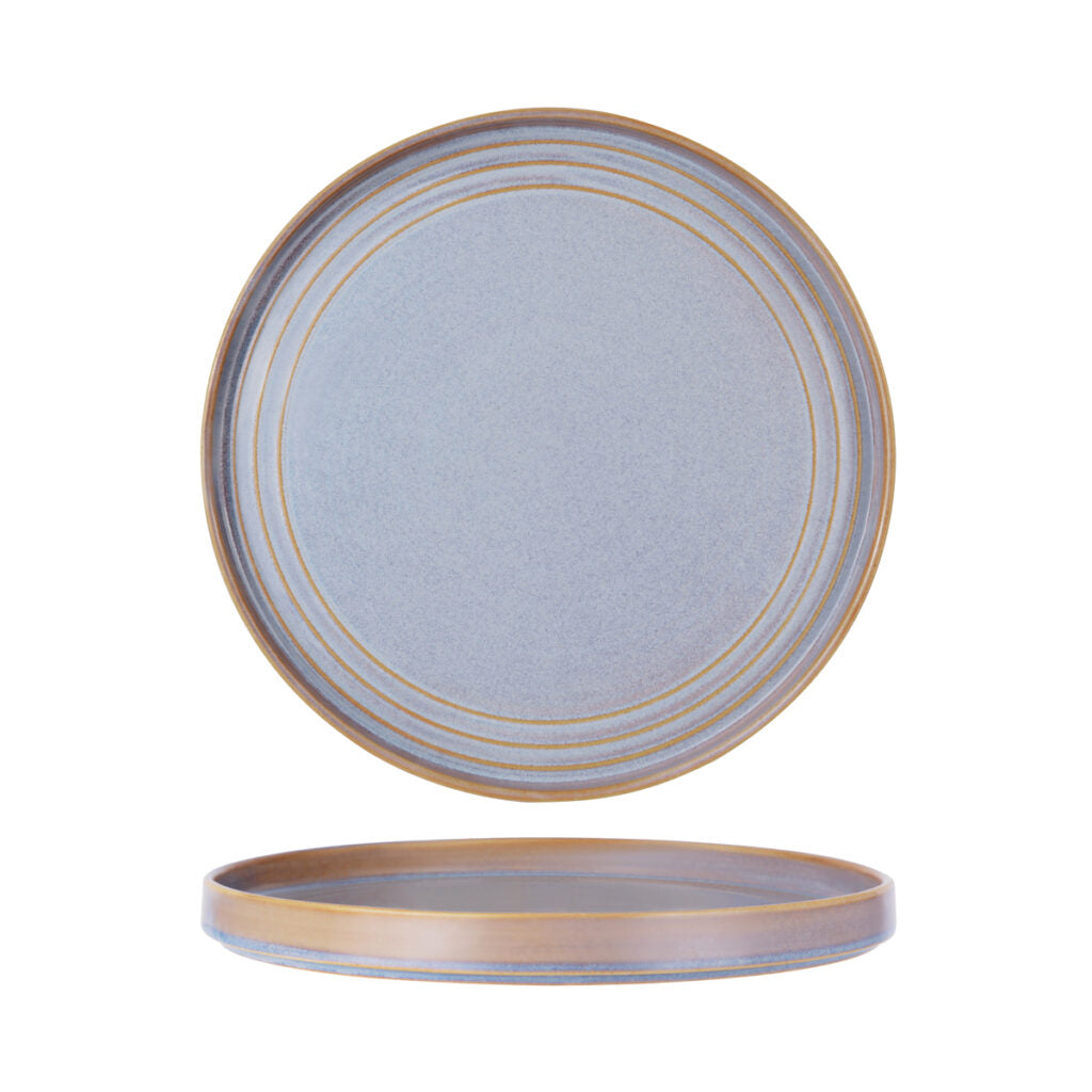 Round Serve Platter - 310X10Mm, Azure Blue from Tablekraft. made out of Ceramic and sold in boxes of 2. Hospitality quality at wholesale price with The Flying Fork! 