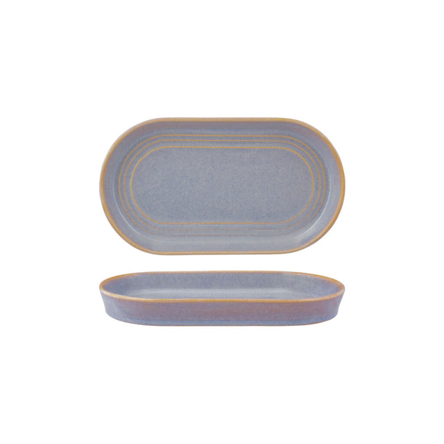 Oval Platter - 240X137X27Mm, Azure Blue from Tablekraft. made out of Ceramic and sold in boxes of 4. Hospitality quality at wholesale price with The Flying Fork! 