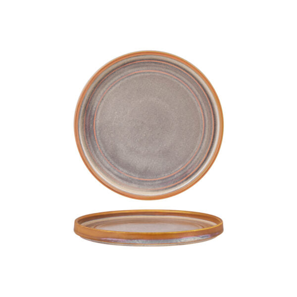 Tablekraft urban loft round plate - 225x22mm auburn from Tablekraft. made out of Porcelain and sold in boxes of 4. Hospitality quality at wholesale price with The Flying Fork! 