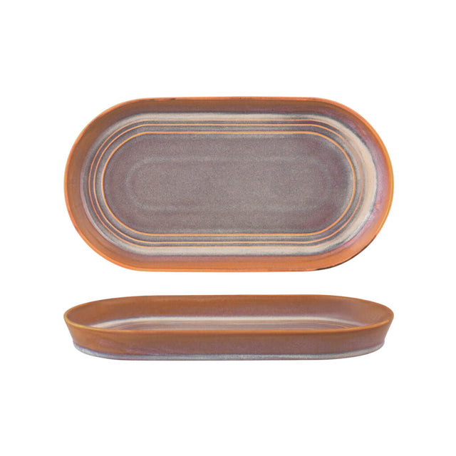 Oval Platter - 305X165X30Mm, Auburn from Tablekraft. made out of Ceramic and sold in boxes of 3. Hospitality quality at wholesale price with The Flying Fork! 