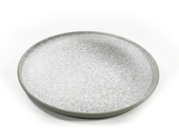 Round Platter - 330mm, Pure, Soho from tablekraft. Textured, made out of Porcelain and sold in boxes of 2. Hospitality quality at wholesale price with The Flying Fork! 