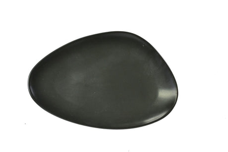 Oval Plate - 295x250mm, Black from tablekraft. made out of Porcelain and sold in boxes of 3. Hospitality quality at wholesale price with The Flying Fork! 