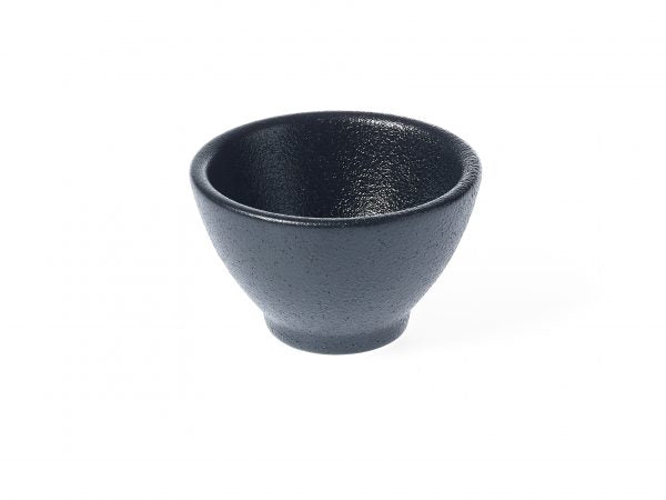 Round Sauce Dish Footed - 76x47mm, Black from tablekraft. Footed, made out of Porcelain and sold in boxes of 12. Hospitality quality at wholesale price with The Flying Fork! 