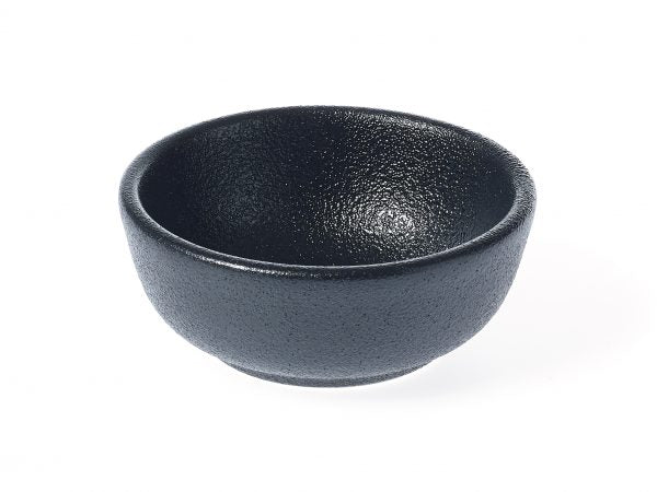 Round Flared Sauce Dish - 80x32mm, Black from tablekraft. Flared edges, made out of Porcelain and sold in boxes of 12. Hospitality quality at wholesale price with The Flying Fork! 