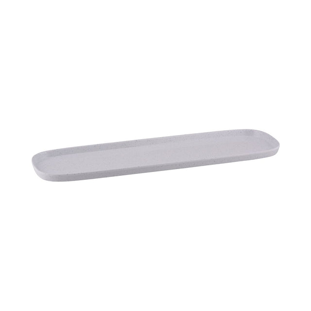 Stone 2/4 Size Rectangular Dish - 530x162mm, 20mm, White