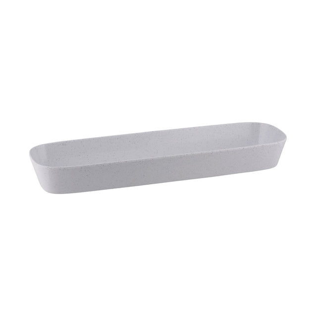 Stone 1/2 Size Rectangular Dish - 530x162mm, 65mm, 3750ml, White