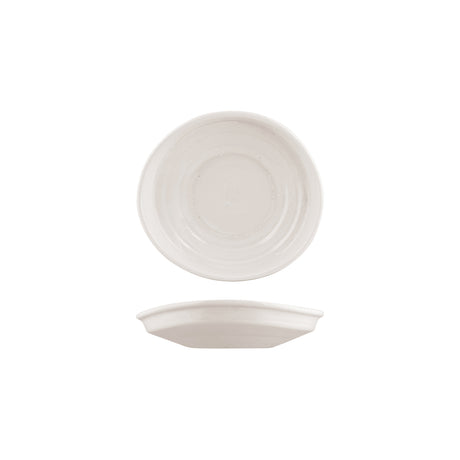 Organic shaped plate - 926532, Snow, Moda Porcelain from Moda Porcelain. made out of Porcelain and sold in boxes of 6. Hospitality quality at wholesale price with The Flying Fork! 