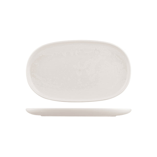 Oval plate - 355mm, Snow, Moda Porcelain from Moda Porcelain. made out of Porcelain and sold in boxes of 6. Hospitality quality at wholesale price with The Flying Fork! 