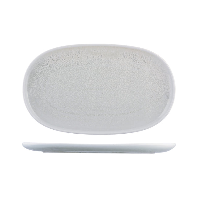 Oval Coupe Plate - 405x240mm, Willow, Moda Porcelain from Moda Porcelain. made out of Porcelain and sold in boxes of 3. Hospitality quality at wholesale price with The Flying Fork! 