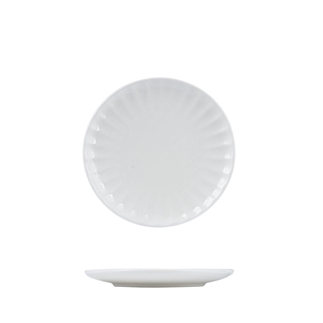 Round Plate - 205Mm, Scallop Snow: Pack of 6