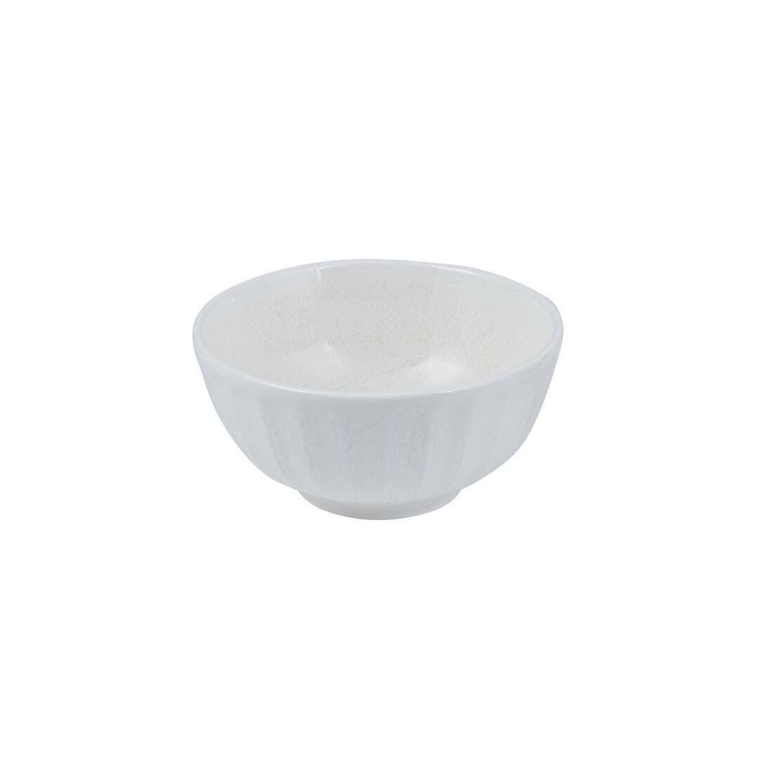 Round Bowl - 115Mm, Scallop Snow: Pack of 4