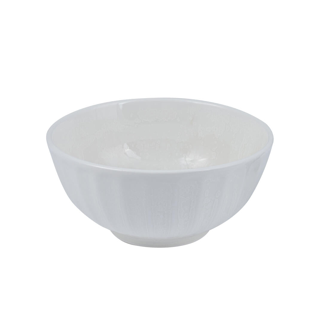 Round Bowl - 180Mm, Scallop Snow: Pack of 4