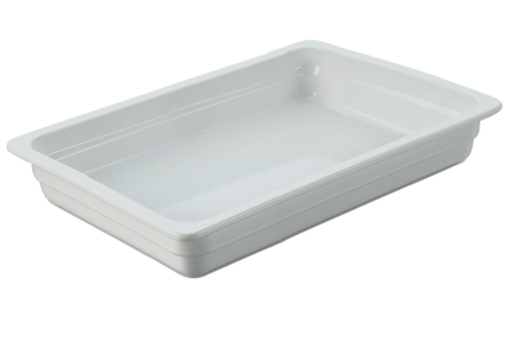 Rectangular Porcelain Insert - GN 2-3 from Chef Inox. made out of Porcelain and sold in boxes of 1. Hospitality quality at wholesale price with The Flying Fork! 