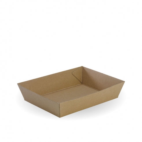 Bioboard Tray #3 - 180x134x45mm - box of 250 from BioPak. Compostable, made out of FSC�� certified paper and sold in boxes of 1. Hospitality quality at wholesale price with The Flying Fork! 