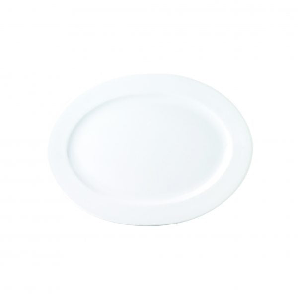 Rim Shape Oval Platter (4027) - 200mm, Chelsea from Royal Porcelain. made out of Porcelain and sold in boxes of 12. Hospitality quality at wholesale price with The Flying Fork! 