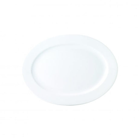 Rim Shape Oval Platter (4002) - 315mm, Chelsea from Royal Porcelain. made out of Porcelain and sold in boxes of 12. Hospitality quality at wholesale price with The Flying Fork! 