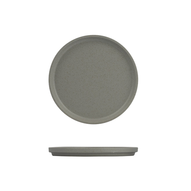 Stackable Round Plate - 235Mm, Ash from Luzerne. Stackable and sold in boxes of 3. Hospitality quality at wholesale price with The Flying Fork! 