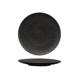 Round Coupe Plate - 225mm, Lava Black from Luzerne. made out of Ceramic and sold in boxes of 6. Hospitality quality at wholesale price with The Flying Fork! 
