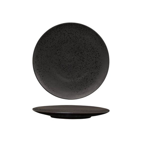 Round Coupe Plate - 225mm, Lava Black from Luzerne. made out of Ceramic and sold in boxes of 6. Hospitality quality at wholesale price with The Flying Fork! 