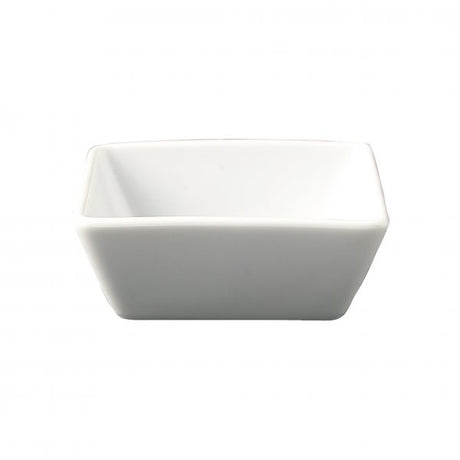 Square Sauce Dish - 70mm, Chelsea from Royal Porcelain. made out of Porcelain and sold in boxes of 72. Hospitality quality at wholesale price with The Flying Fork! 