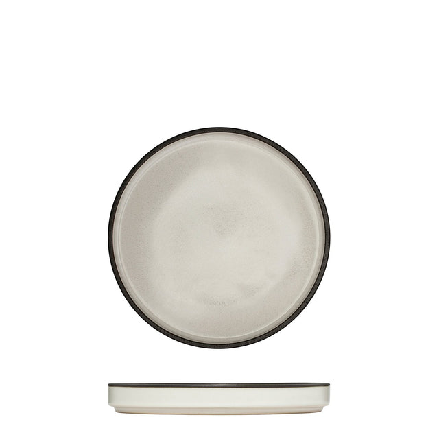 Round Stackable Plate - 160Mm, Dusted White from Luzerne. Textured, made out of Ceramic and sold in boxes of 6. Hospitality quality at wholesale price with The Flying Fork! 