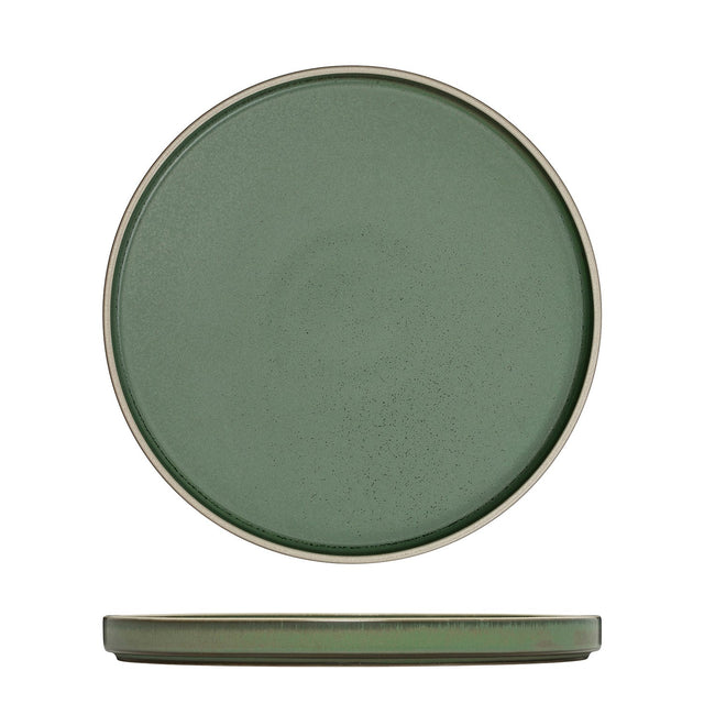 Round Stackable Plate - 235Mm, Smokey Basil from Luzerne. Matt Finish, made out of Ceramic and sold in boxes of 4. Hospitality quality at wholesale price with The Flying Fork! 
