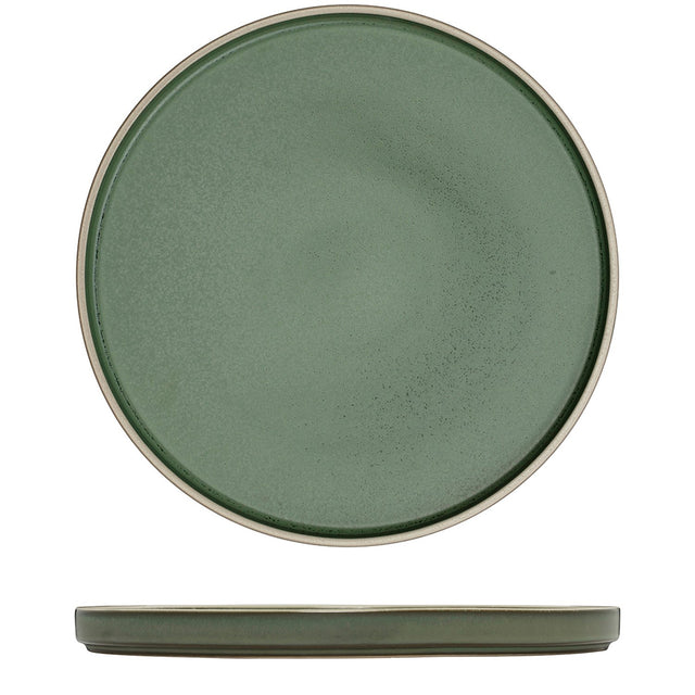 Round Stackable Plate - 270Mm, Smokey Basil from Luzerne. Matt Finish, made out of Ceramic and sold in boxes of 3. Hospitality quality at wholesale price with The Flying Fork! 