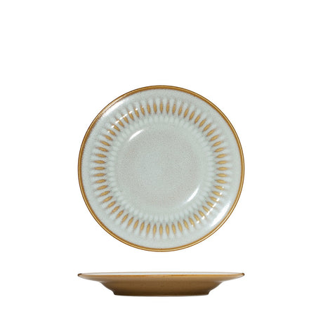 Round Rim Plate - 170Mm, Almond from Luzerne. made out of Ceramic and sold in boxes of 6. Hospitality quality at wholesale price with The Flying Fork! 