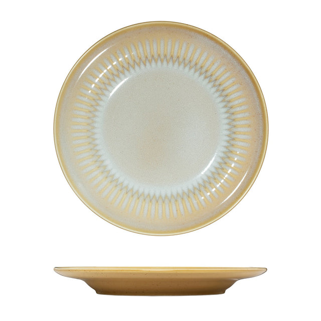 Round Rim Plate - 230Mm, Almond from Luzerne. made out of Ceramic and sold in boxes of 6. Hospitality quality at wholesale price with The Flying Fork! 