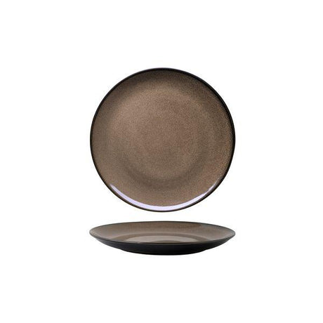 ROUND PLATE - COUPE, 215mm, CHESTNUT