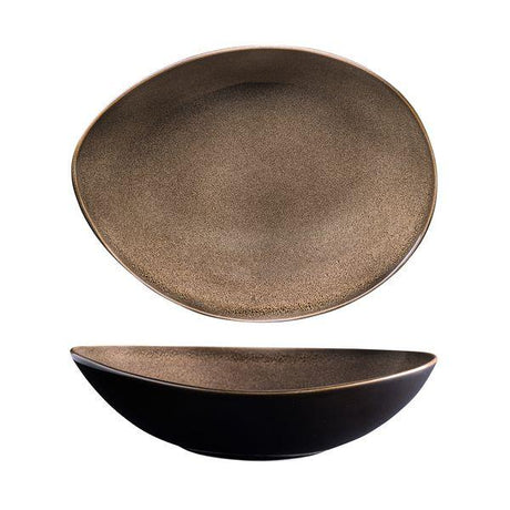 OVAL SHARE BOWL - 280x215mm, CHESTNUT