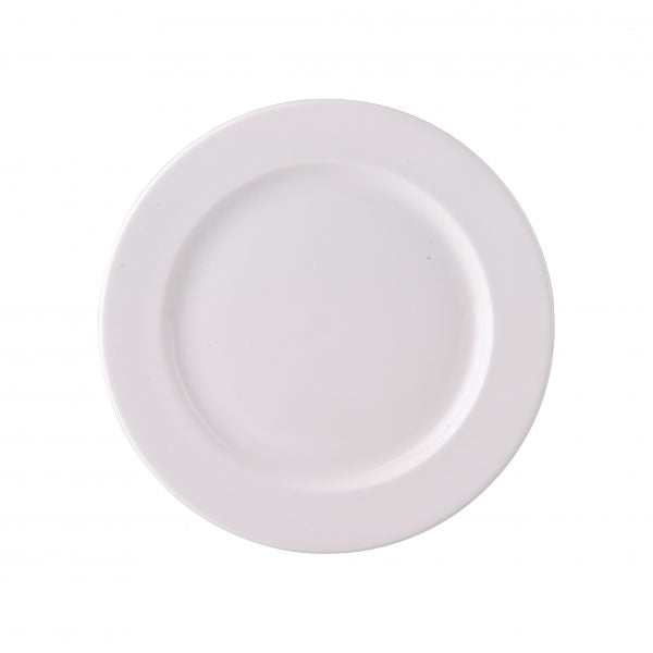 Rim Shape Round Plate (B1002) - 240mm, Ascot from Royal Bone China. made out of Bone China and sold in boxes of 1. Hospitality quality at wholesale price with The Flying Fork! 