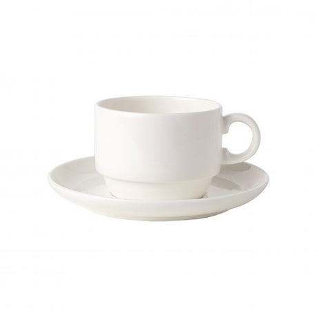 Stackable Coffee Cup (B1014) - 0.25lt, Ascot from Royal Bone China. made out of Bone China and sold in boxes of 1. Hospitality quality at wholesale price with The Flying Fork! 