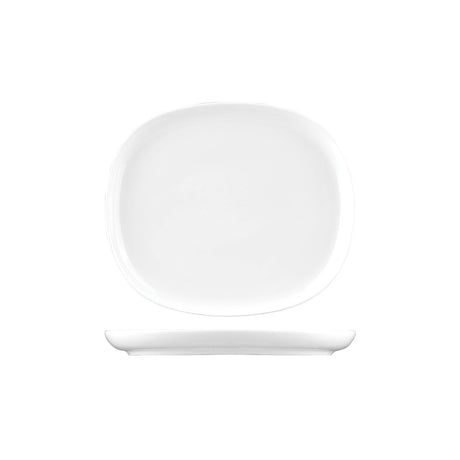 Oval Coupe Plate - 230x200mm, Ora White from Sango. made out of Ceramic and sold in boxes of 1. Hospitality quality at wholesale price with The Flying Fork! 
